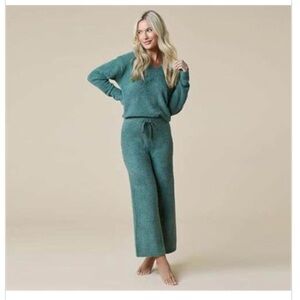 Dusty Green Knit Lounge Pants